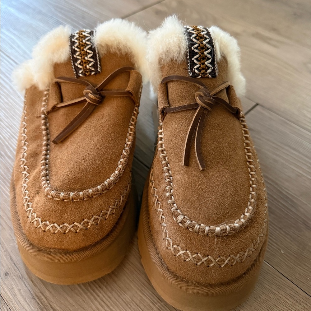 UGG Tan Sheepskin Slippers